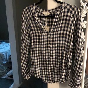 Lucky brand plaid blouse